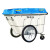 感力 DSTCLB 垃圾车手推环卫大号塑料保洁车户外垃圾桶单位环卫物业带轮带盖400L 蓝白