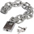 纳仕德 加长链条锁 1.2米长6mm链条+防剪锁 加粗镀锌铁链门锁车锁 JXA0132