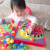 UOSU儿童3周岁男宝宝蘑菇钉拼插板生日礼物早教认知玩具拼图女孩 12张图+45枚蘑菇钉+收纳盒