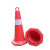 塑料提环路桩安全锥筒禁止停车交通锥形筒 交通设施反光路锥 70厘米塑料提环红色圆锥【室外】