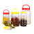 瓶一斤专用2斤透明罐子空瓶子带盖加厚PET包装装塑料的蜂蜜罐 380毫升方手提50个送内盖标签