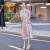 戴丽格新中式连衣裙2024夏季新款感气质粉色改良旗袍碎花吊带裙套装 JW5512粉色 M