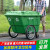 感力 DSTCLB 垃圾车手推环卫大号塑料保洁车户外垃圾桶单位环卫物业带轮带盖400L 蓝白