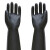 百舸 北塔黑色工业级耐酸碱乳胶手套 加长加厚防腐蚀耐磨防水劳保乳胶手套 55cm