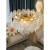 怡卡水晶吊灯法式轻奢主卧室客厅简约现代创意2021年新款全屋组合灯具 89017-双层-直径40CM-白光 电镀工艺