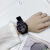 雅帝阁电子手表可爱少女生中学生韩版简约独角兽ins超火原宿风运动大茜 米色 单个手表+电池