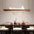 微伙新中式茶室吊灯客厅长方形LED山水民宿中国风禅意山水茶桌餐厅灯 2.5米定制