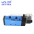 YOL1ON 蓝色 4V310-10电磁阀 二位五通单线圈电磁阀气缸电磁阀 配德国NASS线圈AC220V