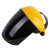 瑜品佳 电焊面罩 头戴式焊接焊工防护面屏 黄顶黑屏