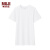 无印良品 MUJI 男式 使用了棉的冬季内衣 圆领短袖T恤 打底衫打底衣家居服 白色 M