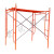加厚活动龙门架脚手架 建筑装修广告门式移动脚手架 红色门式大架+1横桥板 宽度1.26