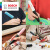 博世（BOSCH）热熔胶笔胶棒多功能家用DIY儿童手工自动胶枪无线电动高粘度 胶笔粉色