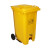 久洁医疗垃圾桶医院诊所口罩回收塑料废物桶黄色120L带脚踩 