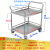 双扶手不锈钢手推车304耐腐蚀双层学校实验室带挡边小推车无磁加厚围栏仪器推车 304不锈钢-700*500*900mm长宽高
