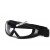 喷漆眼镜 骑行喷漆玻璃钢化防护眼镜工业飞溅透明打磨全封 X300黑框 黄色镜片