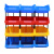 鲁威（LUWEI） 货架斜口分类零件盒组合式物料盒元件盒塑料盒螺丝盒工具箱收纳盒 Q 0号蓝【155*107*74】
