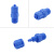 蓝色快拧塑料接头防腐蚀气管塑钢接头快速拧气动螺纹直通弯头三通 PE-08