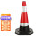 橡胶雪糕筒路障警示红白反光路锥形桶隔离墩道路施工高 高60cm2斤
