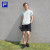 斐乐（FILA）官方男子短袖T恤夏季速干防晒圆领运动抗紫外线健身上衣 燕麦灰-G 深黑-BK 165/88A/S