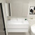 喜乐世家（XILESHIJIA）定制大尺寸岩板一体盆浴室柜组合现代简约陶瓷无缝洗手盆洗脸盆柜 0.6M智能方镜款
