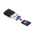 USB3.0迷你高速MicroSD铝合金TF读卡器手机平板OTG内存卡支持512G 玫瑰金+安卓OTG转接头一对 USB3.0