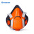 海固 过滤式防毒防尘半面罩 橘红黑款 HG-602半面罩（不含过滤件）