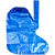 一次性鞋套防雨水雨天厚长高筒养殖靴套防滑户外漂流绑带塑料脚套 升级10只蓝色绑带束口款 均码