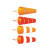 橙色反光风向袋气象风向标多种尺寸牛津布防水250D风向警示信号标 0.8m橙灰反光款