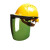 婕茵桐定制电焊面罩配安全帽式焊工防护面具防烤脸护脸全脸焊头戴式焊帽 (绿色)面罩+三筋透气(黄色)安全