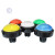 定制游戏机按钮 60mm凸面大圆带灯按键拍拍乐 游戏机配件大圆按钮 蓝色+支架+LED灯+二足微动