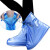 升级版防水层男女雨鞋套加强防雨鞋套 加厚防滑耐磨防尘水鞋套 加强款蓝色 S码(店长34-35)
