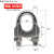 304不锈钢钢丝绳夹头 u型卡头锁扣卡扣 紧固重型 双卡 不锈钢卡头 M32