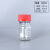 透明茶色蓝盖试剂瓶丝口瓶密封瓶螺口带刻度蓝盖瓶玻璃取样瓶 透明红盖100ml 红盖四氟垫