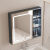 维诺亚浴室镜柜太空铝挂墙式储物镜子奶油风组合卫生间简约挂壁酒店镜箱 40X60灰