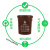 上海垃圾分类垃圾桶大号干垃圾湿垃圾户外圆形咖啡色棕色厨房物业 棕色160升湿垃圾有盖