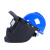 支架高空面罩配安全帽头戴式氩弧焊接焊工防护电焊帽自动变色面屏 变光款支架高空面罩+黄安全帽
