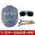 PC电焊面罩全脸轻便头戴式气焊氩弧焊防护电焊工专用面具 pc护头+透明眼镜+绑带
