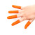 冰禹 一次性乳胶手指套 劳保防滑护指套 橘黄色 中号 BH-382