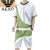 AEXP阿玛EA7XP尼旗舰夏装青少年短袖T恤一套搭配潮流大童五分袖男装初 2306白绿 M