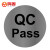鸣固 QC标签贴纸 圆形质检标签 合格证贴纸 透明合格标签贴 直径20mm（3000贴）