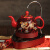 欧德玛龙系列陶瓷电热水壶家用茶器茶具智能静音快速烧水壶双面立体图案 1.2L黄金龙-弯管三角上水