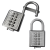AMEX防水合金钢密码挂锁进口不锈钢防锈工具锁数字按键锁密码挂 40MM10位按键