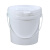 水杉0.5L透明小桶圆形塑料桶小水桶密封桶龙虾桶带提手