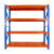 晶立凡 仓储货架4层 单层200kg 蓝色立柱 橘红色横梁层板 2.5米*2米*0.6米