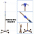 封浮 加厚便携不锈钢高低可调节输液架移动带轮家用吊瓶架点滴架输液架折叠四脚 4钩 加厚杆 带轮