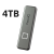 NewQ指纹加密500g超薄小巧固态移动硬盘1t高速SSD手机电脑两用 FS01-4TB