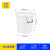 酌影 加厚塑料水桶圆桶 工业储水圆桶餐厅厨房泔水桶大号垃圾桶 白色50L有盖	