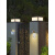 宏迪莱扁平太阳能柱头灯现代简约户外防水庭院别墅围墙 空白款/太阳能+接电[30cm