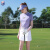 ZG-6ZG6高尔夫女装球服装女士运动球衣短袖T紫上衣网球服女白色裤裙 紫上衣+白裙 S