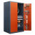 弗莱仕 FLS-GJG-0025 重型工具柜 工业双开门五金铁皮柜工厂车间置物柜 二抽橘红色（一台）